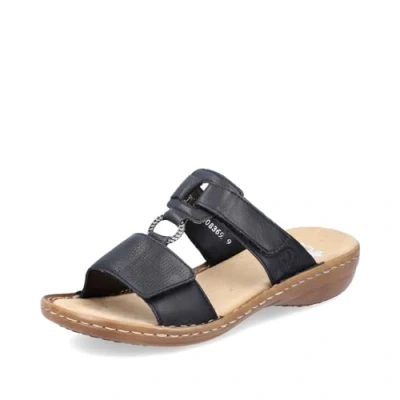 Abbildung von Rieker Damen Pantoletten 60885, Frauen Slipper,Schlupfschuhe,schluepfschuhe,Slides,Slip ons,Backless Slipper,Gartenschuhe,schwarz (00),39 EU / 6 UK