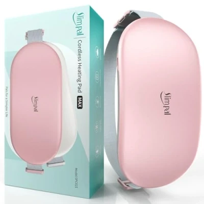Abbildung von Slimpal Ceinture Chauffante Regle Douloureuse, Lombaire Chauffante, Grande Taille Menstruelle Coussin Chauffant Pour Regles Douloureuses, Cadeau Filles Et Femmes, Rose Pêche