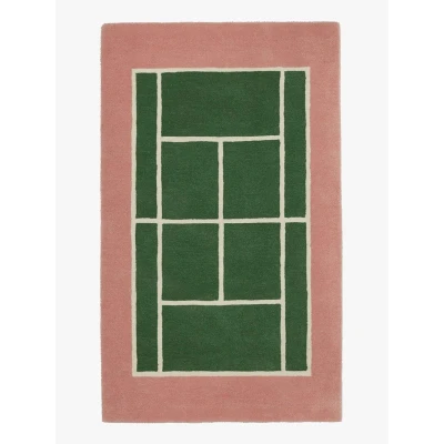 Abbildung von OYOY Tennis Teppich 88x150 cm, Green/Rose