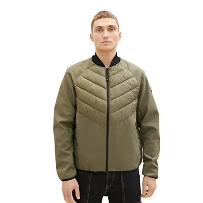 Abbildung von TOM Tailor Denim Padded Jacket Bomberjacke, Herren, Größe: XL, Dusty olive green