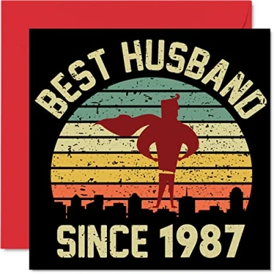 Abbildung von 37. Karte Hochzeitstag Jahrestag für Ehemann Bester Alles Gute zum Hochzeits Jubiläum Karten den Partner, 145mm Grußkarten Siebenunddreißigster Jahrestage