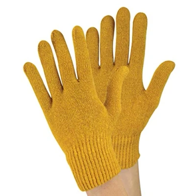 Abbildung von Sock Snob 1 Paar Damen Winter Warm Outdoor Dünn Gestrickt Thermo Wollhandschuhe (One Size, Mustard)
