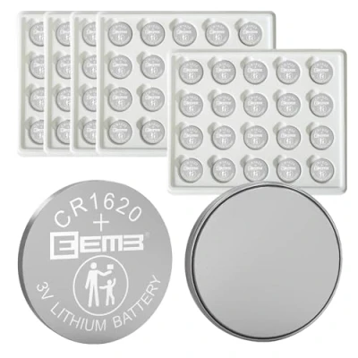 Abbildung von EEMB CR1620 Batterie 3V Lithium Li MnO₂ Knopfbatterie 1620 ECR1620,DL1620 Kompatibel mit Uhr,Schlüsselanhänger,Taschenrechner,Auto Fernbedienung,Fernbedienung(100)