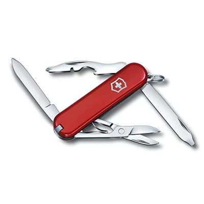 Abbildung von VICTORINOX Taschenmesser Rambler, Klein, 10 Funktionen, Swiss Made, Multitool mit Phillips Schraubendreher, Schere, Rot