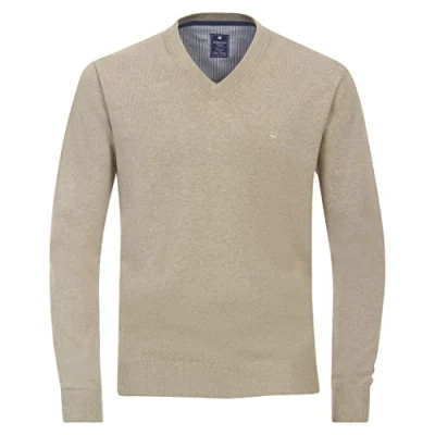 Abbildung von Redmond Bundle MIT Vausschnitt IN Verschied Strickpullover, Herren, Größe: XL, Beige