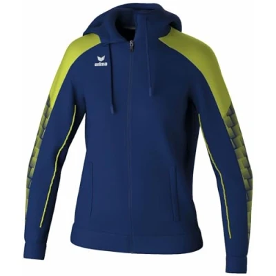 Abbildung von Erima Damen EVO STAR Trainingsjacke mit Kapuze (1032440), new navy/lime, 44