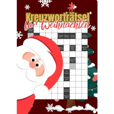 Abbildung von Kreuzworträtsel für Weihnachten: Das knifflige Rätselbuch Erwachsene und Senioren mit großer Schrift
