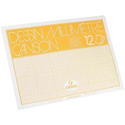 Abbildung von CANSON 200067116 Millimeterpapier, DIN A4, 90 g/qm, blau