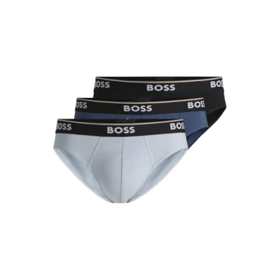 Abbildung von BOSS Brief Power 3 PACK Slip, Herren, Größe: XXL, Black/blue/dark blue