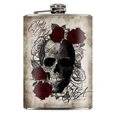 Abbildung von Jack&#039;s Inn 54 Flachmann &quot;Skull&#039;n Roses&quot;