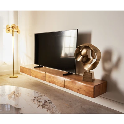 Abbildung von Lowboard New Live Edge 240 cm Akazie Natur 4 Schubladen schwebend