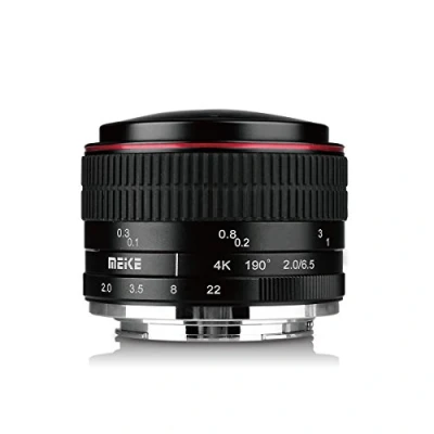 Abbildung von MEKE MK 6,5 mm Kreisförmige F/2.0 Objektiv Fisheye für mirorrless Fuji X Mount Kameras T1 T2 T3 T30