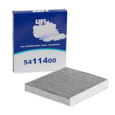 Abbildung von UFI Filters, Aktivkohle Innenraumfilter 54.114.00, Ersatz Innenraumfilter, passend für PKW, Audi, Mercedes Benz, Seat, Skoda und Volkswagen Modelle