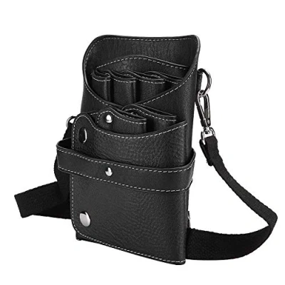 Abbildung von Friseur Scherenetui, Werkzeugtasche, tragbare Scherentasche, Haarschneidemaschine Kamm, Aufbewahrungstasche für Friseurwerkzeuge(Schwarz)