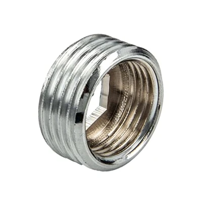 Abbildung von Tecuro Reduzieradapter Außengewinde x Innengewinde 1/2 Zoll 3/8 Messing verchromt ISO 228 1 konform