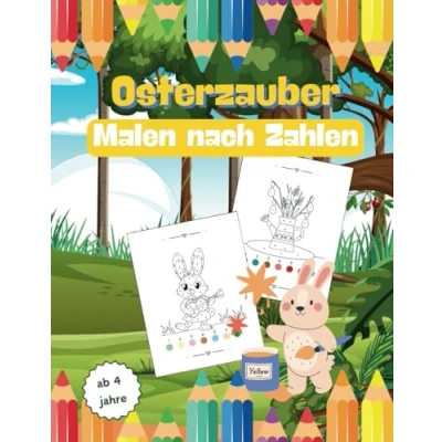 Abbildung von Osterzauber Malen nach Zahlen ab 4 jahre: Kreatives Oster Malbuch mit mehr als 40 Motiven, Ein schönes Geschenk zu Ostern