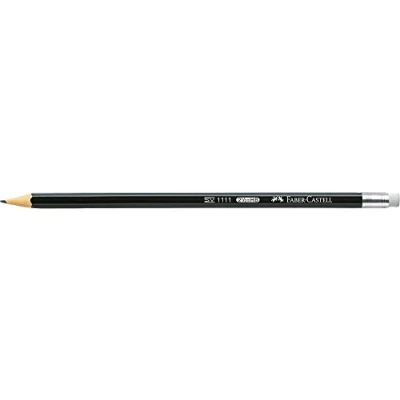 Abbildung von Faber Castell Bleistift 1112, HB (mittelweich), Sechskant mit Radierer