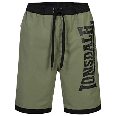 Abbildung von Lonsdale Clennell Badeshorts, Herren, Größe: Medium, Black olive