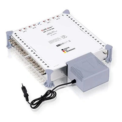 Abbildung von DUR line MS 17/32 HQ Multischalter Made in Germany SAT für 32 Teilnehmer/TV stromspar Netzteil Multiswitch, Matrix [Digital, HDTV, FullHD, 4K, 8K, UHD]