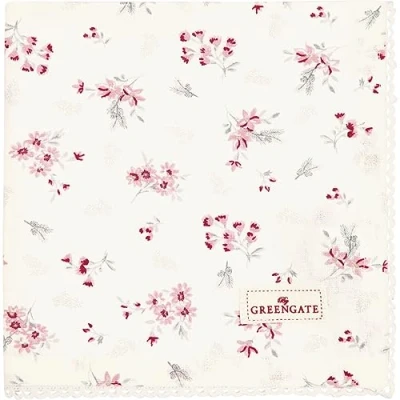Abbildung von Greengate Emberly Stoffserviette mit Spitze weiss 40x40cm