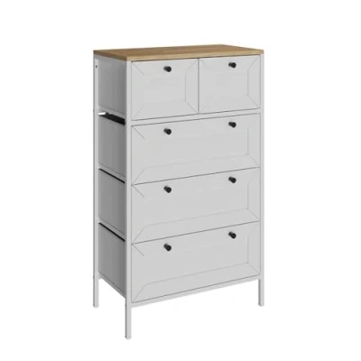 Abbildung von Vicco Kommode Belaro, Weiß, 56 x 95 cm mit 5 Schubladen