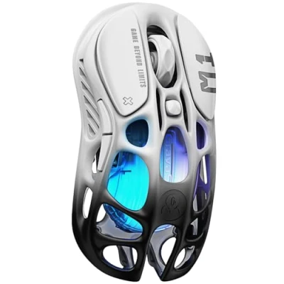 Abbildung von GravaStar Mercury M1 Pro kabellose Gaming Maus, leichte Magnesiumlegierung, 26.000 DPI, PAW3395DM Sensor, 5 programmierbare Tasten, unterstützt kabelgebunden/2,4 GHz/BT, bis zu 200 Stunden
