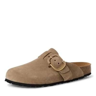 Abbildung von Tamaris Damen Klassische Ballerinas, Frauen Flats,Comfort Lining,TOUCHit Fußbett,Slip ons,klassisch elegant,Ballerinen,Taupe,39 EU