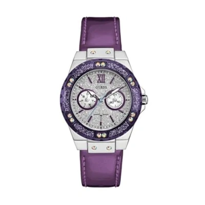 Abbildung von Guess Damen Analog Quarz Uhr mit Leder Armband W0775L6