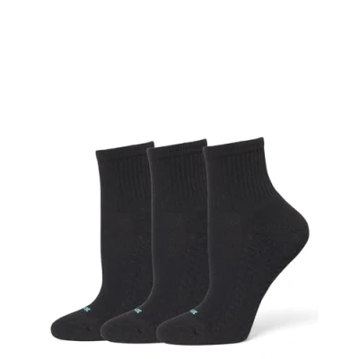 Abbildung von HUE Damen Air Sport 3 Paar Mini Crew Socken, schwarz, Einheitsgröße