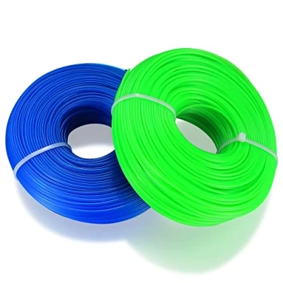 Abbildung von 2 STK 1,6mm Trimmerfaden, Insgesamt 200m Nylon Mähfaden, Freischneider Faden, Trimmerfaden für Rasentrimmer Ersatzfaden, Trimmerschnur Park Garden Yard Gras Unkraut Blau Grün, 100 m x