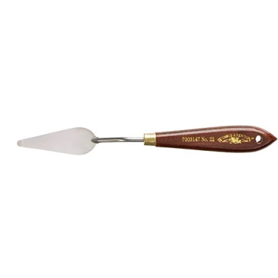 Abbildung von Winsor &amp; Newton 7003147 Malmesser für Acrylfarben Ölfarben mit elastischer Klinge und ergonomischen Naturholzgriff in Profiqualität Nr. 22