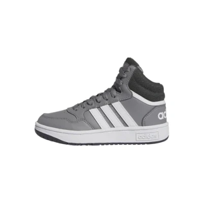 Abbildung von adidas Originals Hoops 3 0 MID K Sneaker high für Kinder, Größe: 28, Grigio bianco Schuhe