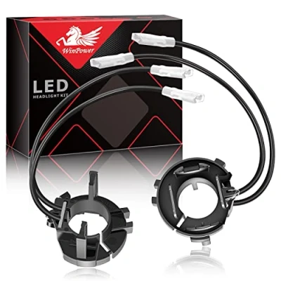 Abbildung von WinPower H7 HID Xenon Lampensockel Clips Adapter Halter Support Sockel Zubehör kompatibel mit Sha ran Ti guan Golf 6/7 Sciro cco Tou ran, 2 Stück
