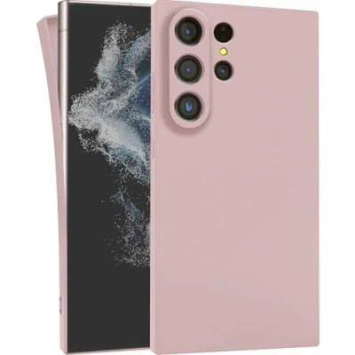 Abbildung von MyGadget Hülle für Samsung Galaxy S23 Ultra robuste Silikon Schutzhülle TPU Case Slim Silikonhülle Back Cover Kratzfest Handyhülle Matt Rosa