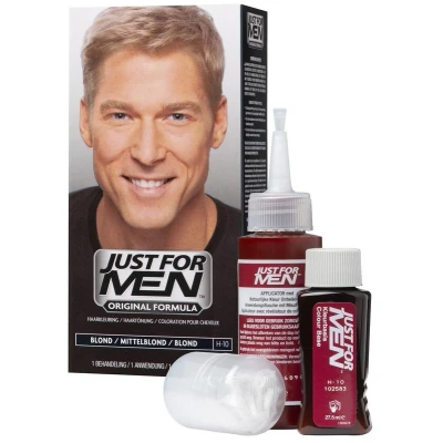 Abbildung von Just For Men Haarfärbegel, Haarfärbemittel, Haarfarbe Männer, Bedeckt Nur Graue Haare Und Stellt Die Ursprüngliche Farbe Für Einen Natürlichen Look Wieder Her, Blond, H10