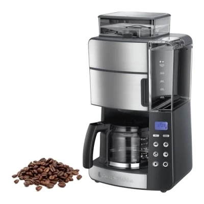 Abbildung von RUSSELL HOBBS Kaffeemaschine mit Mahlwerk &quot;Grind &amp; Brew 25610 56&quot;, 1,25 l Kaffeekanne, Papierfilter, 1x4