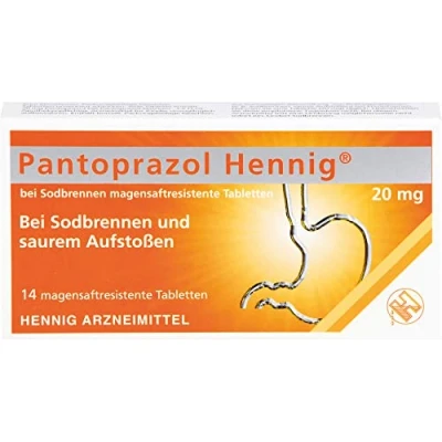 Abbildung von Pantoprazol Hennig 20 mg magensaftresistente Tabletten 14 St