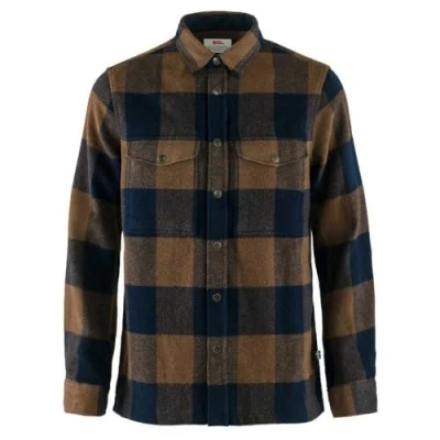 Abbildung von Fjällräven Herren Canada M Long Sleeved T Shirt, Chestnut Dark Navy, XL, 90631