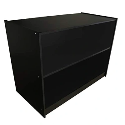 Abbildung von MonsterShop Laden Theke Verkaufstheke Verkaufstisch Tresen Empfang Rezeption Büronöbel Ladenmöbel 120cm B x 60cm T 90cm H in Schwarz