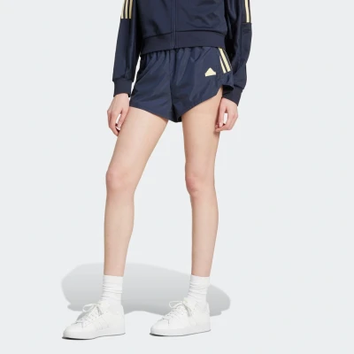 Abbildung von adidas Sportswear TIRO CUT 3 Stripes Summer Shorts kurze Sporthose, Damen, Größe: Large, Legend ink/impact yellow