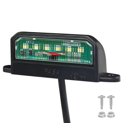 Abbildung von Qiping LED Kennzeichenbeleuchtung,12/24V Universal Kennzeichenleuchte mit E Mark Zulassung für LKW PKW Anhänger RV