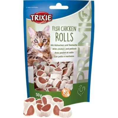 Abbildung von Trixie Premio Rllchen Katzensnack Fisch Huhn 50 g...