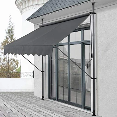 Abbildung von pro.tec Klemmmarkise Markise »Lindos« 200x120cm grau Sonnenschutz