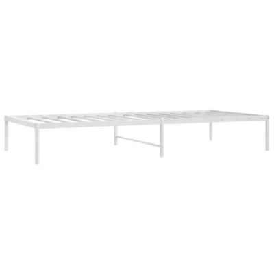 Abbildung von vidaXL Bett Bettgestell Weiß Metall 90x200 cm