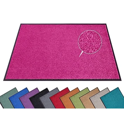 Abbildung von Hanse Home Fußmatte (S XXL) 60x90cm 12 Farben Fussmatte Outdoor Schmutzfangmatte Türmatte Waschbar &amp; Wetterfest rutschfest für Eingangsbereich Außenbereich Himbeerrot