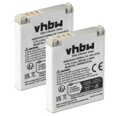 Abbildung von vhbw 2X Akku Ersatz für Panasonic CGA LB102 schnurlos Festnetz Telefon (700mAh, 3,7V, Li Ion)