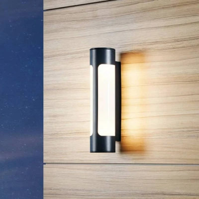 Abbildung von Eglo 97119 LED Outdoor Wandleuchte TONEGO anthrazit weiß L:7,5cm H:31cm T:10cm IP44
