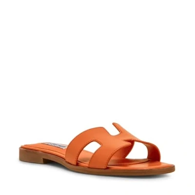 Abbildung von Steve Madden Damen Hadyn Sandale, Orange Leder, 37 EU