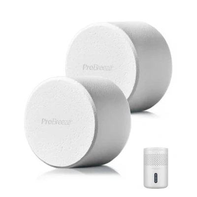Abbildung von pro Breeze Osmo Luftentfeuchter Nachfüllpack 2 x 700g XL Tabletten Bis zu 100 Tage Feuchtigkeits &amp; Geruchsaufnahme Entfeuchter Umweltfreundlich, Duftfrei, Ohne Strom
