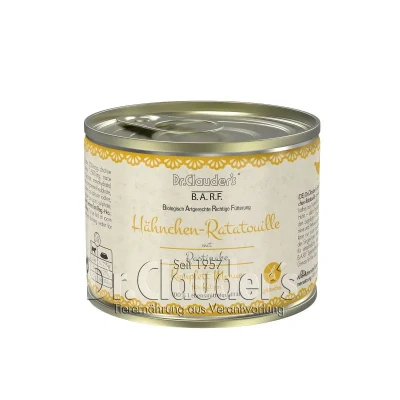 Abbildung von Dr.Clauder ́s B.A.R.F. Komplett Menue Hähnchen Ratatouille 200g